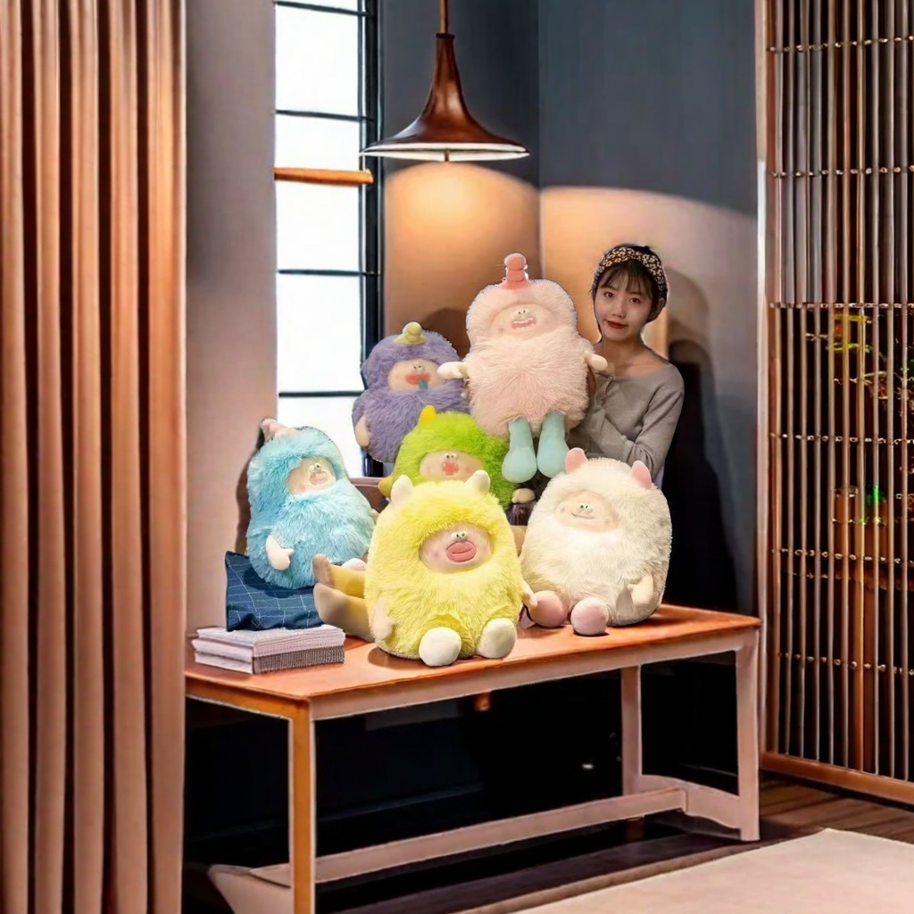 角落生物毛绒玩具熊猫版 软体发光玩偶 安全无毒儿童抱枕礼物
