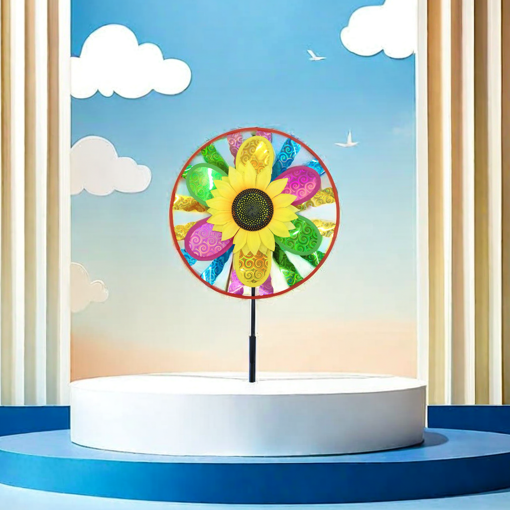 Popular traditional sports and leisure toys at street stalls: small windmills, windmill toys, windmill photo toys, children's outdoor toys, and fun rotating windmill toys details Picture