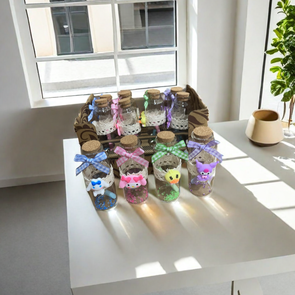 景泰蓝工艺漂流许愿瓶 玻璃展示瓶子精美盲袋包装礼品瓶 创意装饰摆设