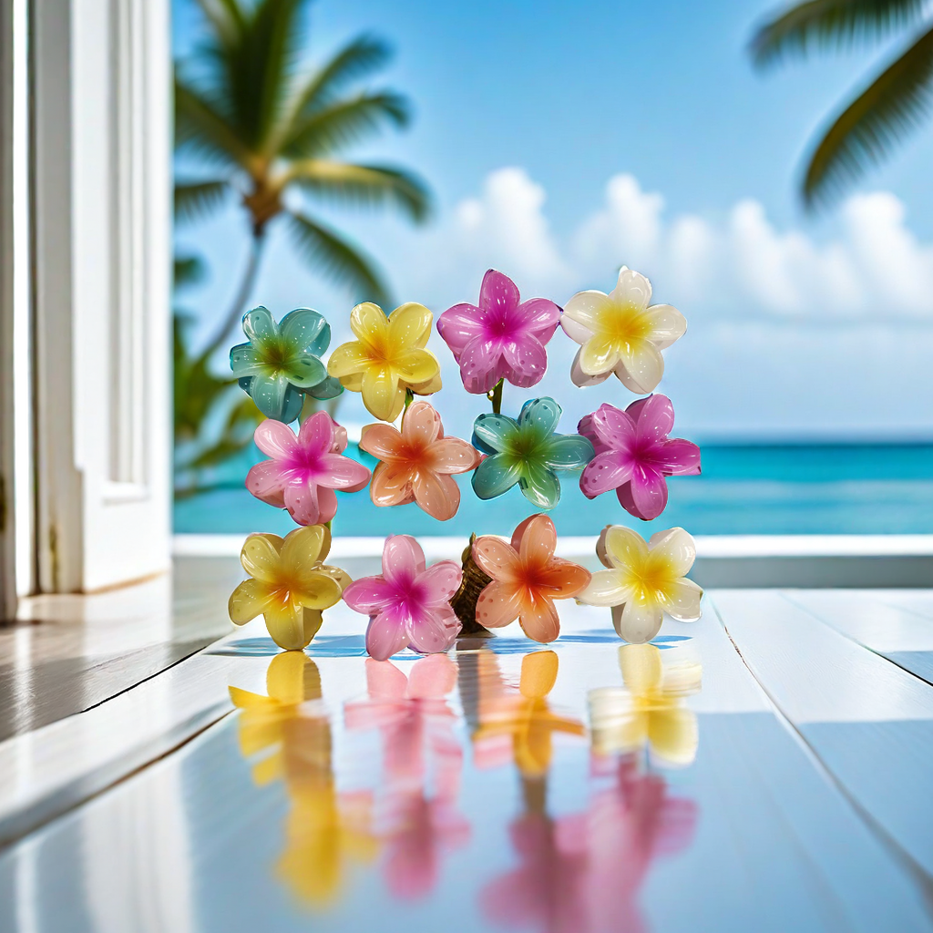 8.5 cm frangipani flower bestseller, popular and trendy, the same style as a vacation seaside photo headpiece and hairpin for Internet celebrities