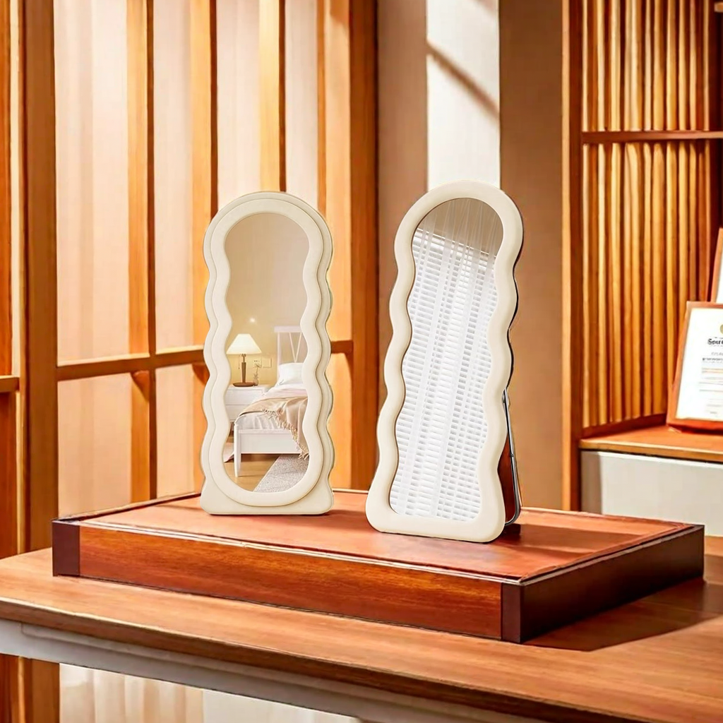 全身镜落地式设计 试衣镜时尚款 圆形镜子落地镜子 高清大视角 视觉舒适体验详情图3