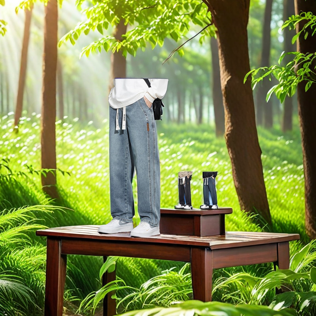 High-waisted Korean version jeans for women Application Scenario