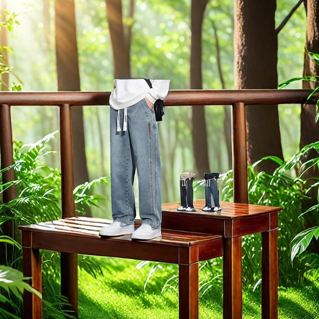 High-waisted Korean version jeans for women details Picture