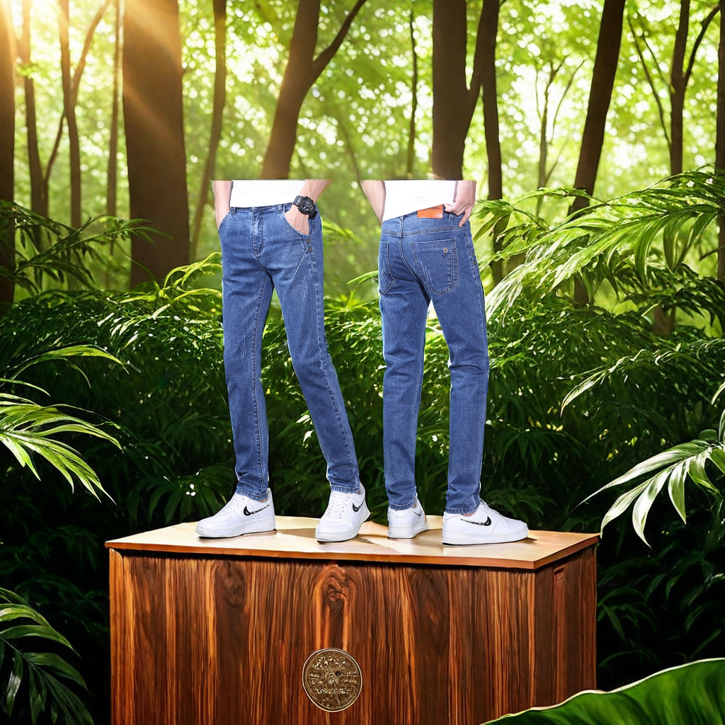 In-stock men's loose casual summer jeans made of Lyocell fabric, comfortable, breathable and durable Application Scenario