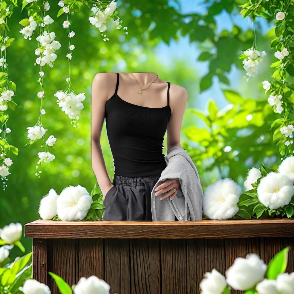 White Ice Silk Thread Cotton Halter Women's Summer Thin Large Size Anti-Leakage Small Vest Outside To Wear The Bottom Coat Comfortable And Breathable