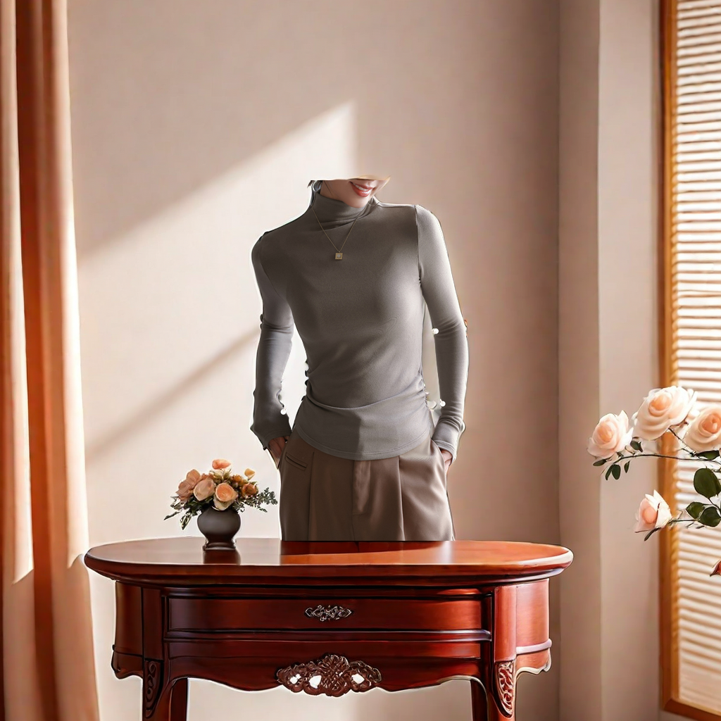 Autumn And Winter Women's Inner Matching High Quality Thick Modal Half High Neck Solid Color Long Sleeve Top Base Coat Base Coat Warm Comfortable Fashion Trend Application Scenario