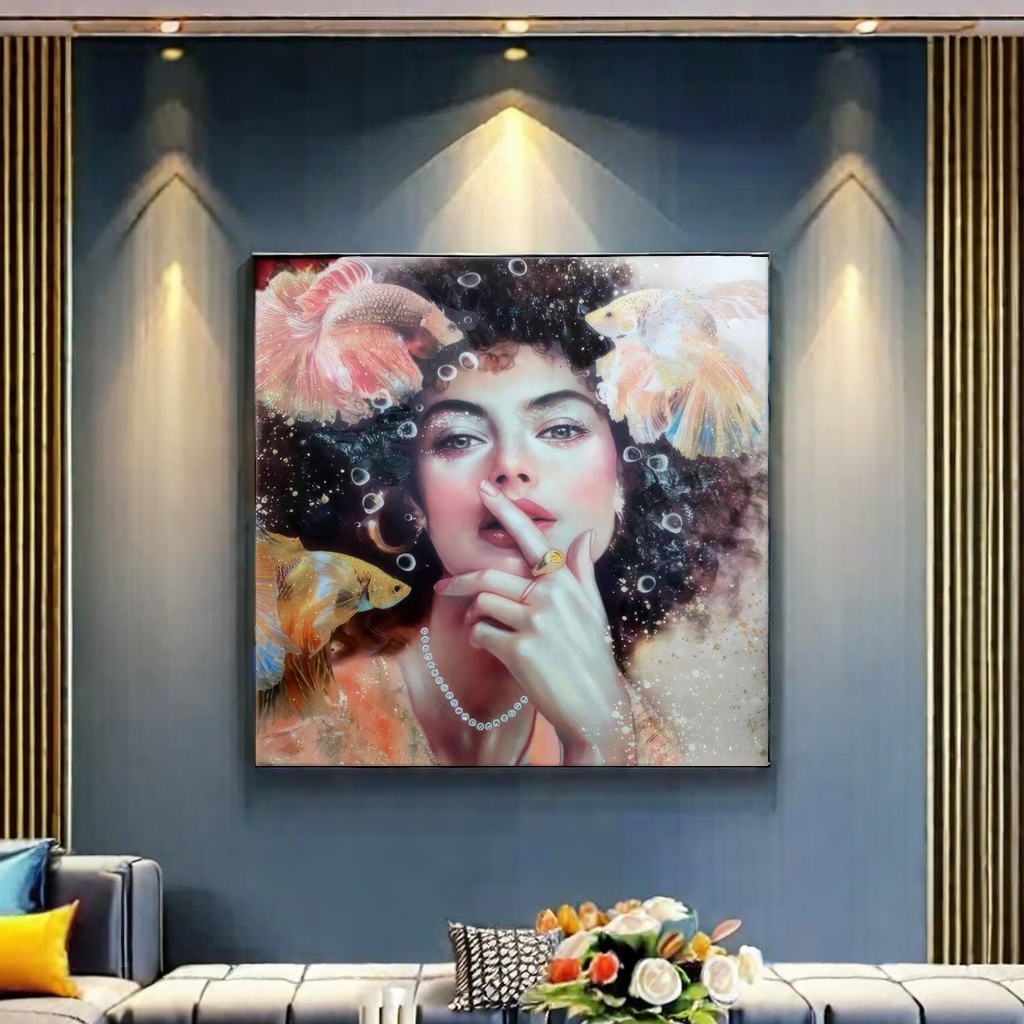 رسوم الرسم اليدوي، لوحات حائط الخلفية على الأرائك، رسوم مجردة، لوحات زيتية -أمريكية Specification image