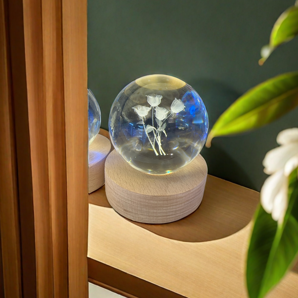 情人节浪漫礼物 水晶LED灯 高档照明装饰品 美观实用环保节能灯具