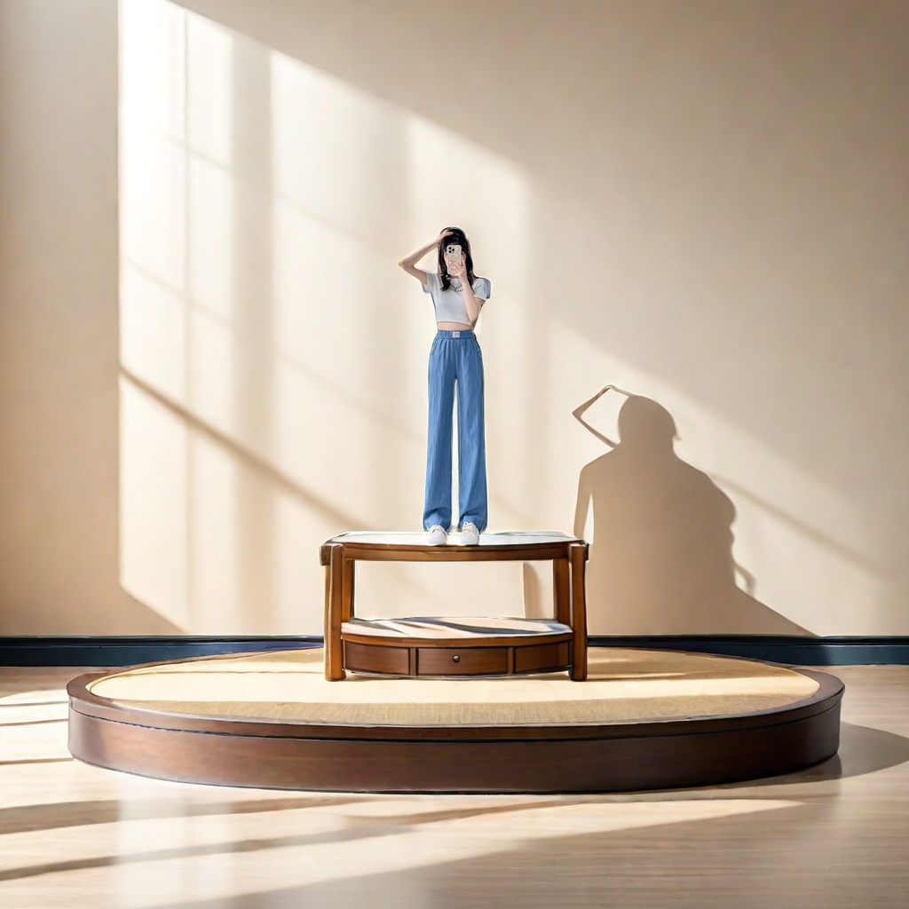 Tencel Jeans Female Summer Thin High Waist Slim Straight Casual Ice Silk Hanging Wide Leg Pants Korean Version Of The New Fashion Trend Light Breathable Podium Recommended Item Picture