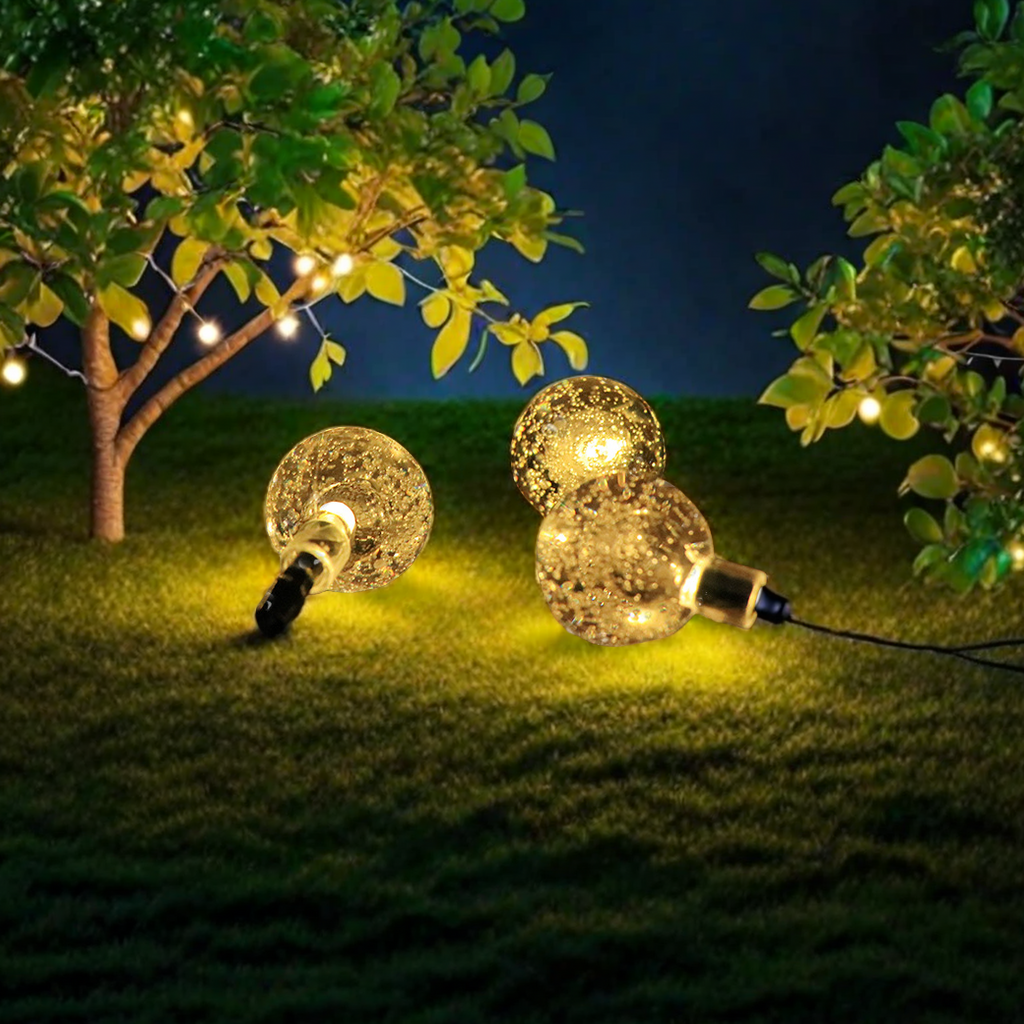 LED solar light strings, bubble ball string lights, 80 lights, outdoor waterproof, festival decorative colored lights, courtyard Christmas lights, ceiling lights, styles available for selection, environmentally friendly and energy-saving lighting decorations
