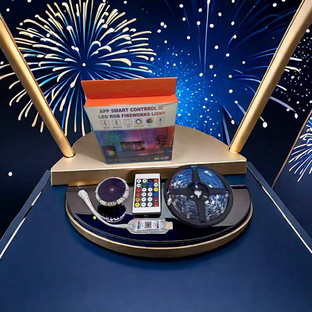 Magic Smoke Lights 5265 Smart Digital Rotating Led Smoke Lights App Bluetooth Mobile Phone Control Smart Christmas Lights Cool Light Effect Holiday Decorative Lights details Picture