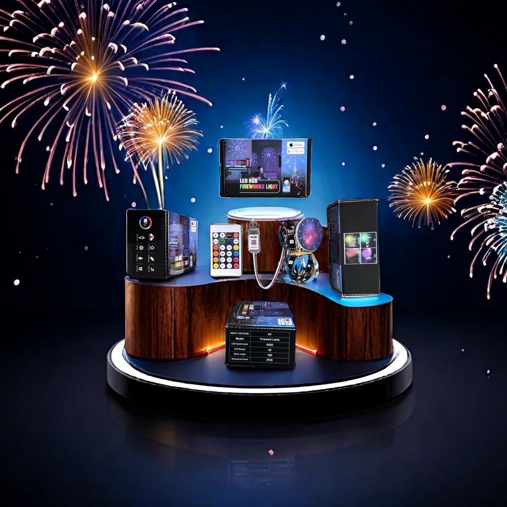 Magic Smoke Lights 5265 Smart Digital Rotating Led Smoke Lights App Bluetooth Mobile Phone Control Smart Christmas Lights Cool Light Effect Holiday Decorative Lights Application Scenario