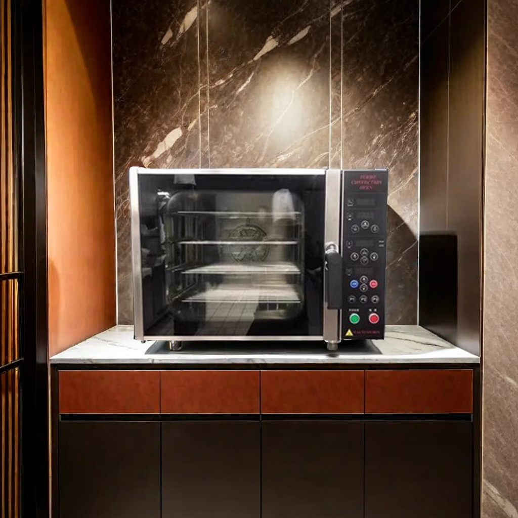 Commercial large-capacity oven, baking hot air stove, kitchen and hotel-specific hot air circulation oven, steaming and baking integrated machine, display cabinet, and complimentary delicious baking tools details Picture
