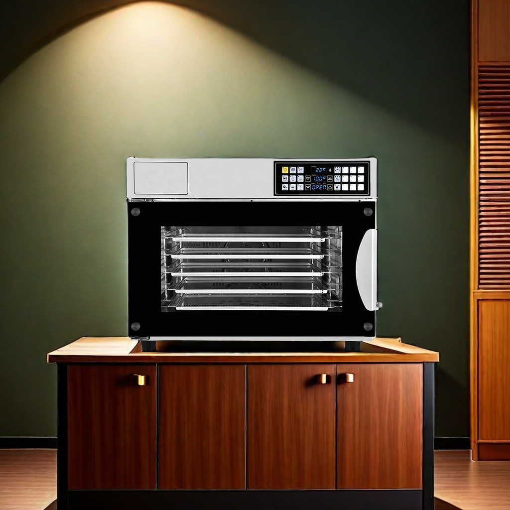 Commercial large-capacity oven, baking hot air stove, kitchen and hotel-specific hot air circulation oven, steaming and baking integrated machine, display cabinet, and complimentary delicious baking tools Item Picture