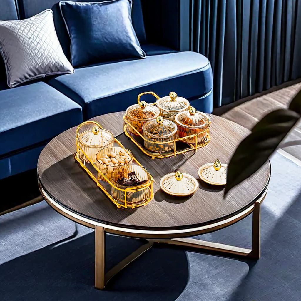 Light Luxury Perfume Fruit Tray Home Living Room Coffee Table Snacks Placed High-Grade Division Fruit Tray Nuts Dried Fruit Candy Tray Beautiful And Practical Application Scenario