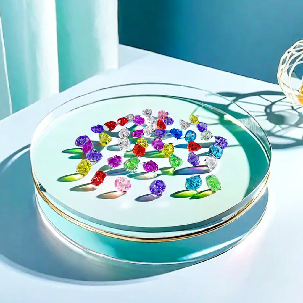 Acrylic imitation gemstone earrings, ice cubes, seven-color crystal fish tank decoration, children's playground stage decoration, plastic toys