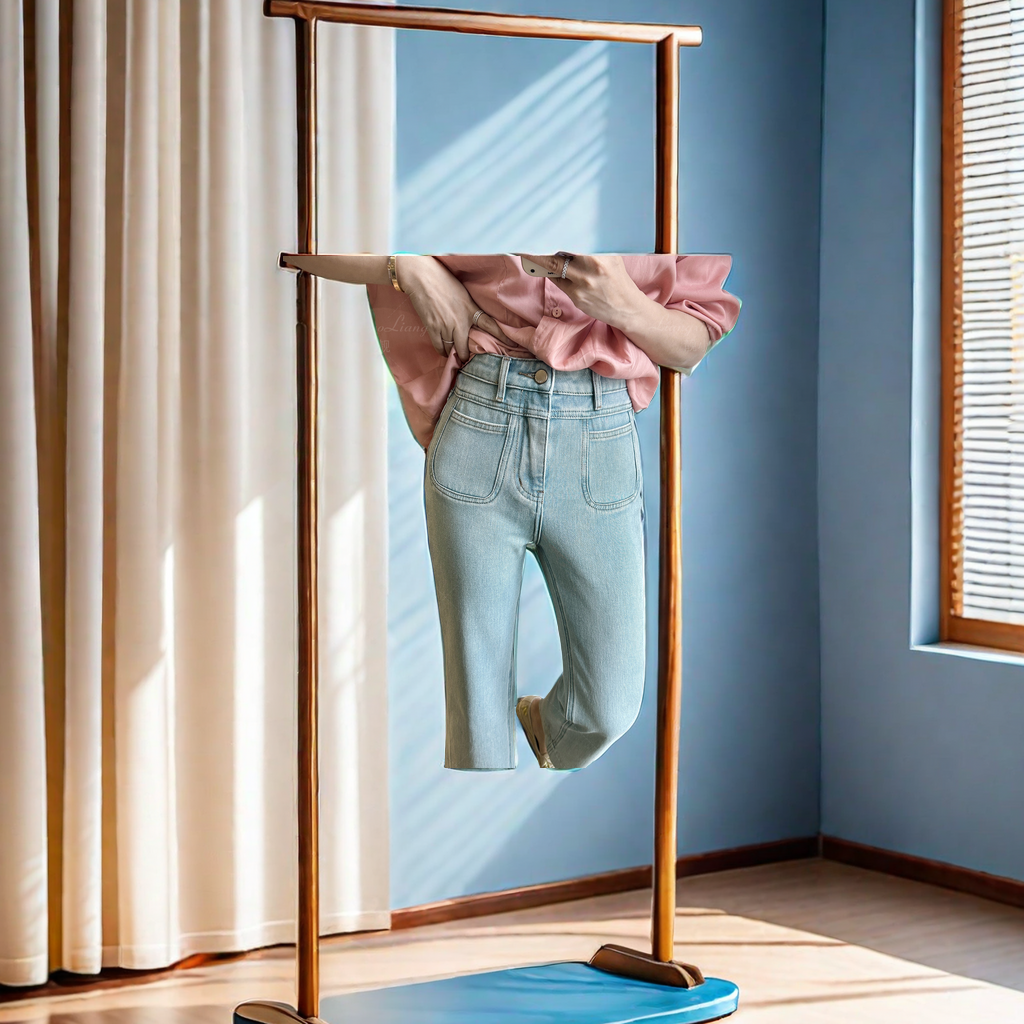 DN high-quality filter light blue four-sided elastic slimming 9-point fishtail baguette pants for women with a front pocket design that is not tight, fashionable and trendy jeans Application Scenario