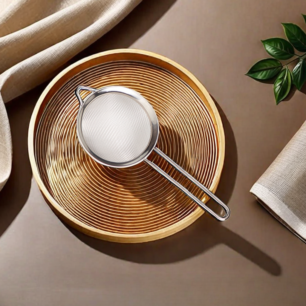 201 stainless steel bird's nest strainer, oil filter screen, egg white separation, baking tool, flour sieve, cross-border cookware, essential for cooking Item Picture
