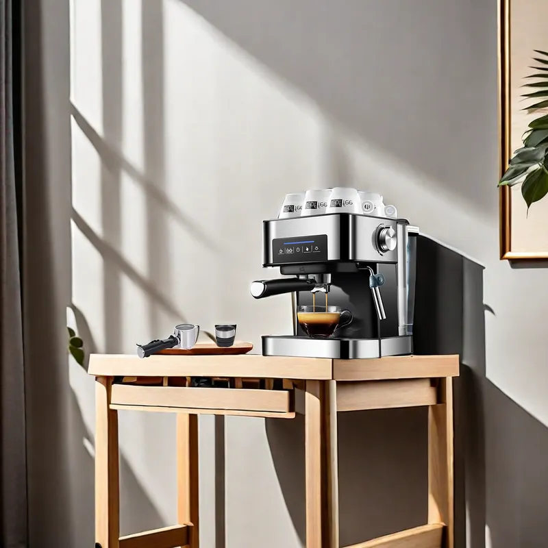 Cross-Border Direct Mail 20Bar High Pressure Italian Coffee Machine Small Household Semi-Automatic Steam Milk Foam Office Special Spot Coffee Machine