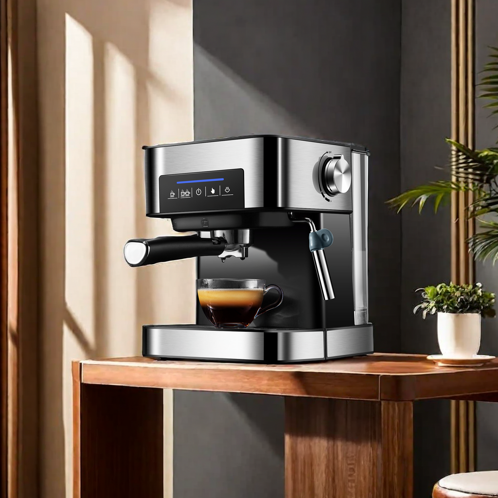 Cross-Border Direct Mail 20Bar High Pressure Italian Coffee Machine Small Household Semi-Automatic Steam Milk Foam Office Special Spot Coffee Machine Item Picture