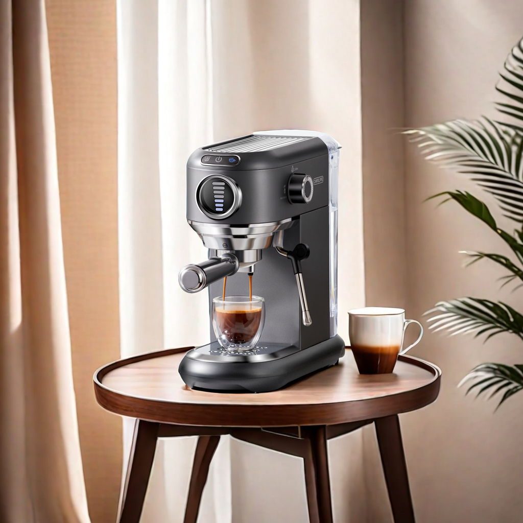 Cafelffe Full Semi-Automatic Home Coffee Machine Espresso Steam Milk Foam Machine Small Portable Coffee Making Equipment Item Picture