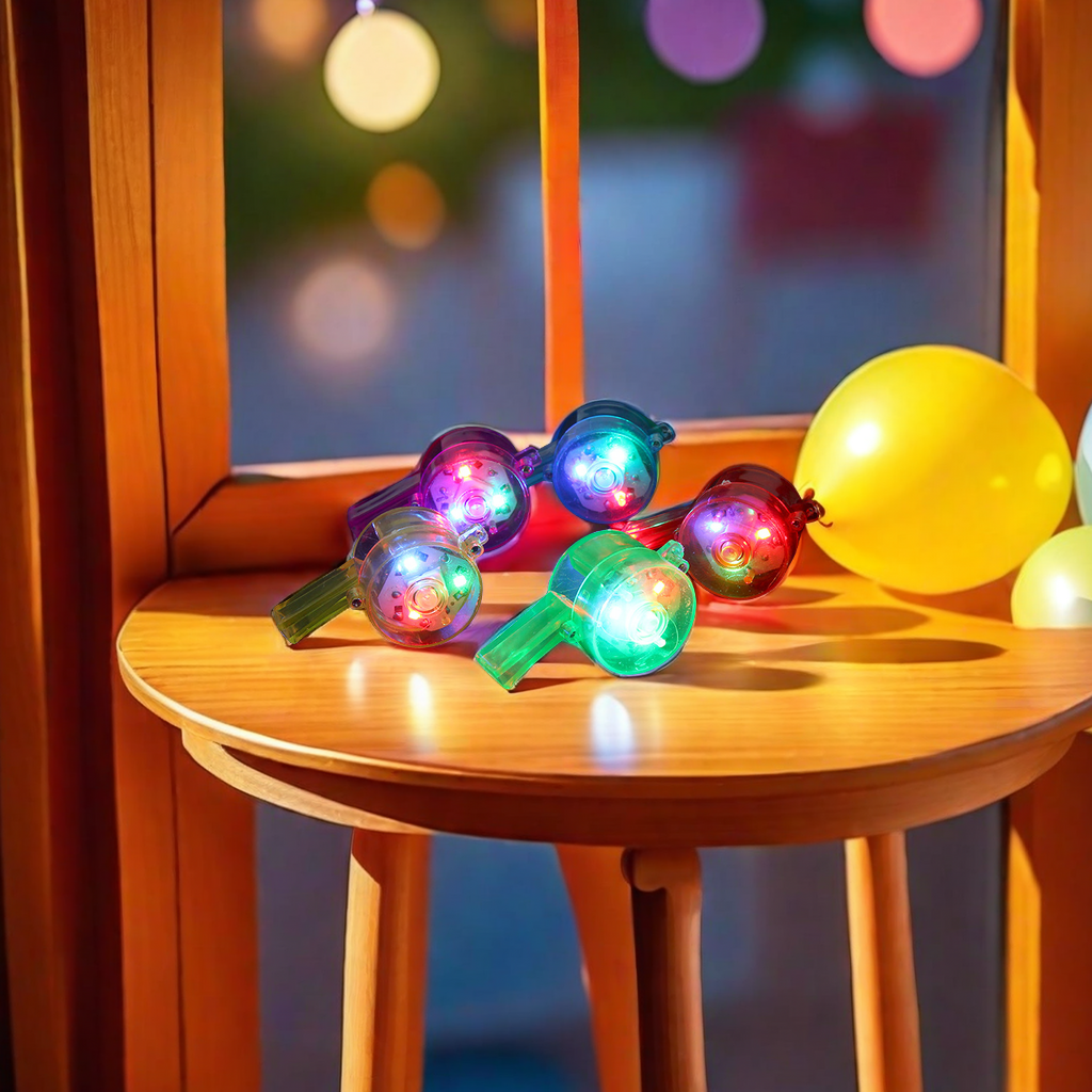 儿童玩具/圆形发光口哨/助威闪光哨子细节图