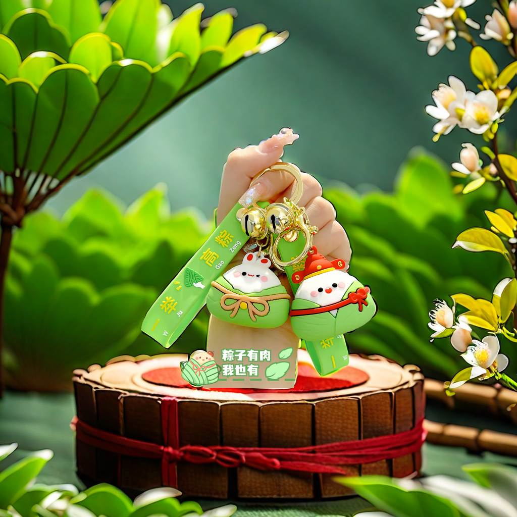 原创端午节粽子钥匙扣 情侣包包挂饰 一举高粽挂件 中高考毕业小礼品 毛绒玩具精品推荐