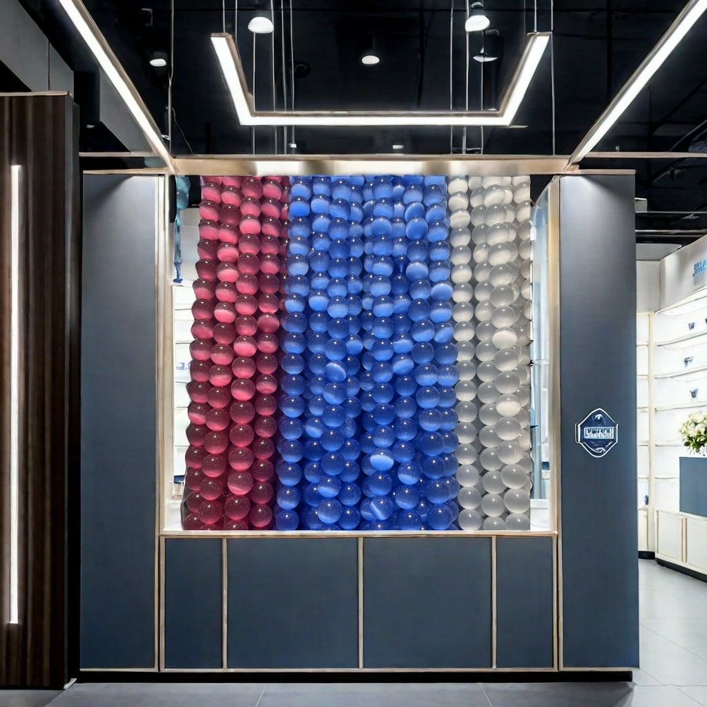 猫眼石玻璃制品，广泛用于设计饰品手链，饰品项链，饰品耳环等详情图3