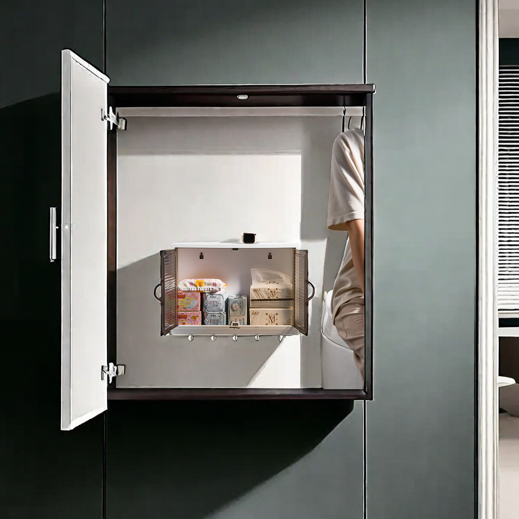 浴室收纳柜免细节图