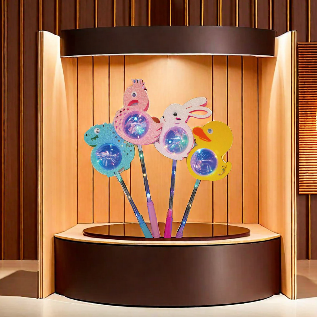 少女心爆款发光棒 魔法棒假发配件 可爱发光翅膀 地摊热销神器 梦幻夜晚必备