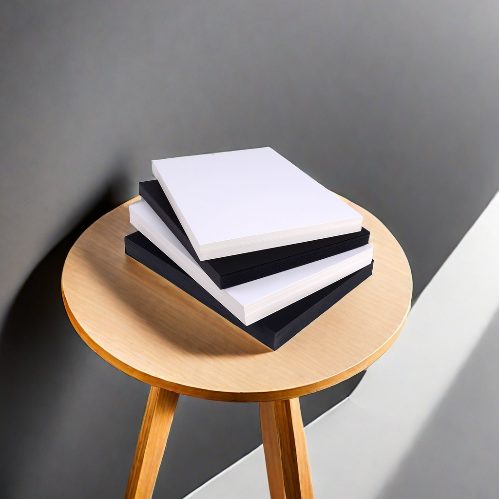 A3/A4尺寸黑白色双色厚卡纸 4K 8K硬质绘画卡纸 1236g高克重名片纸创意手工DIY材料