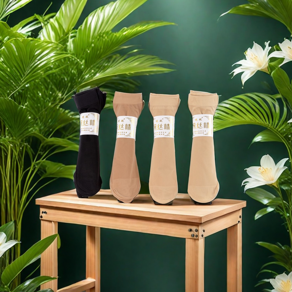 Spring and summer new men's and women's steel stockings, lengthened and thickened, snag-resistant, men's and women's stockings, factory direct sales, elbow guard, anti-slip, comfortable and breathable details Picture