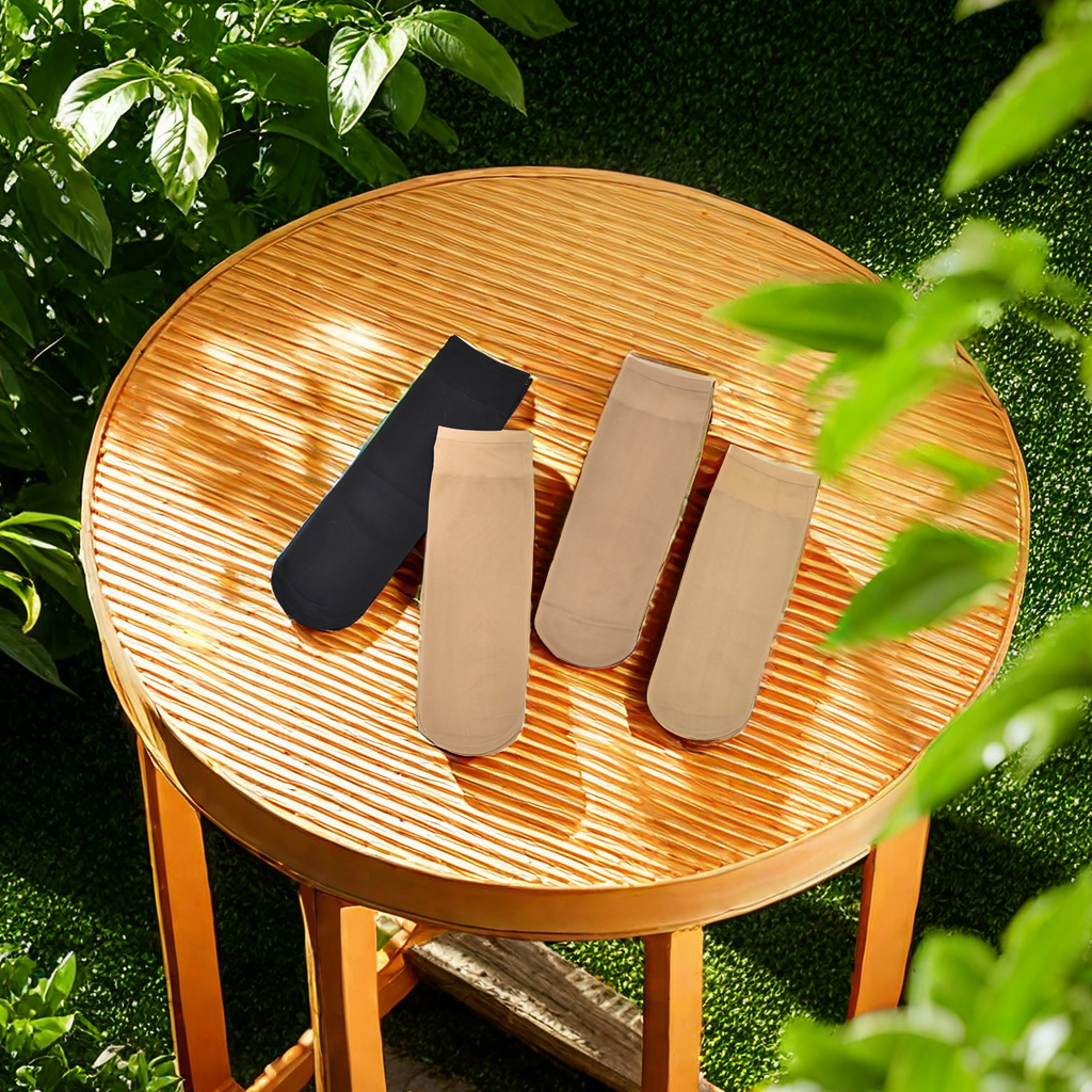 Spring and summer new men's and women's steel stockings, lengthened and thickened, snag-resistant, men's and women's stockings, factory direct sales, elbow guard, anti-slip, comfortable and breathable Specification image