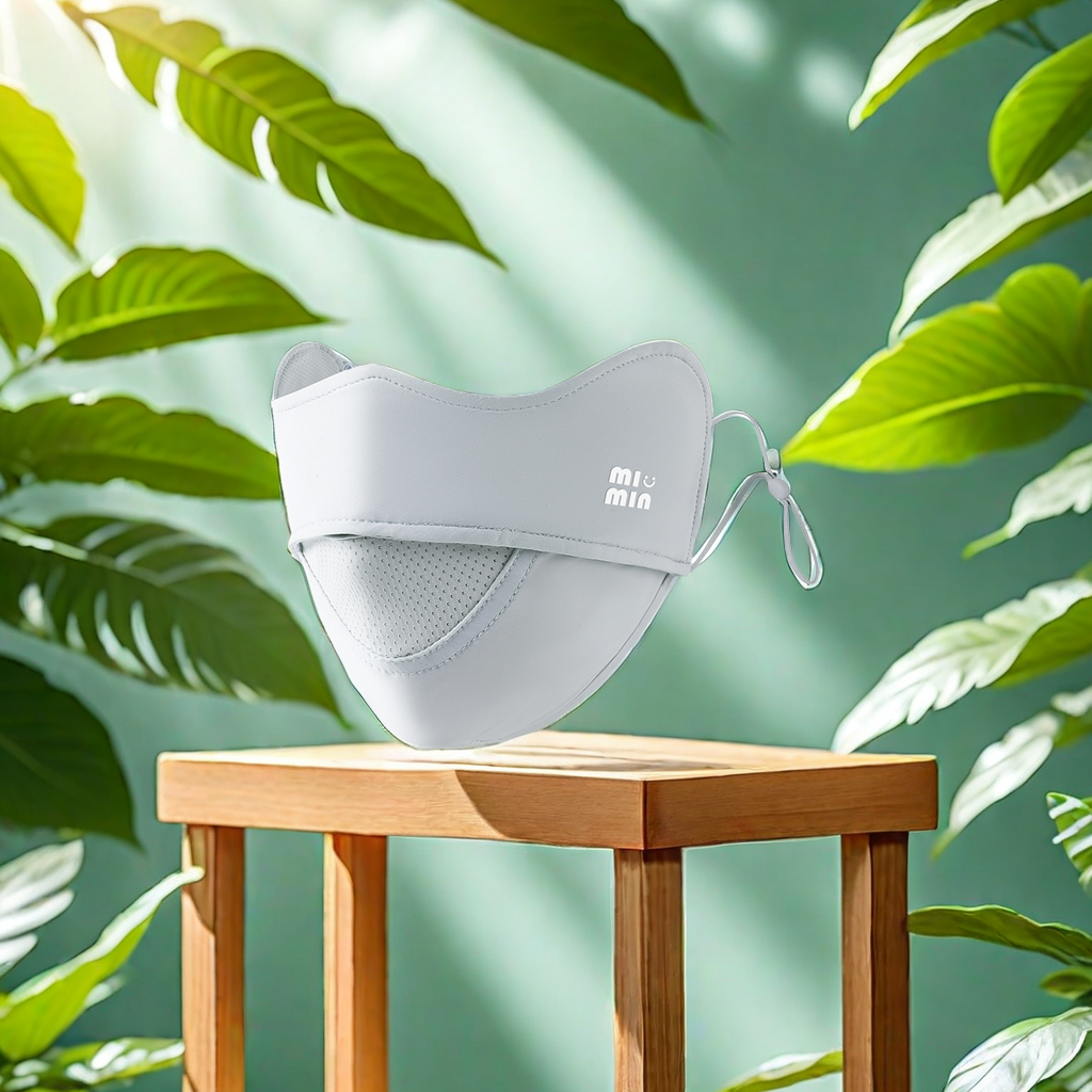 Ice Silk Hanging Ear Shade Mask Female Summer Breathable Thin High Appearance Level Eye Protection Angle Uv Shade Mask 4061 New Sunscreen Mask Item Picture