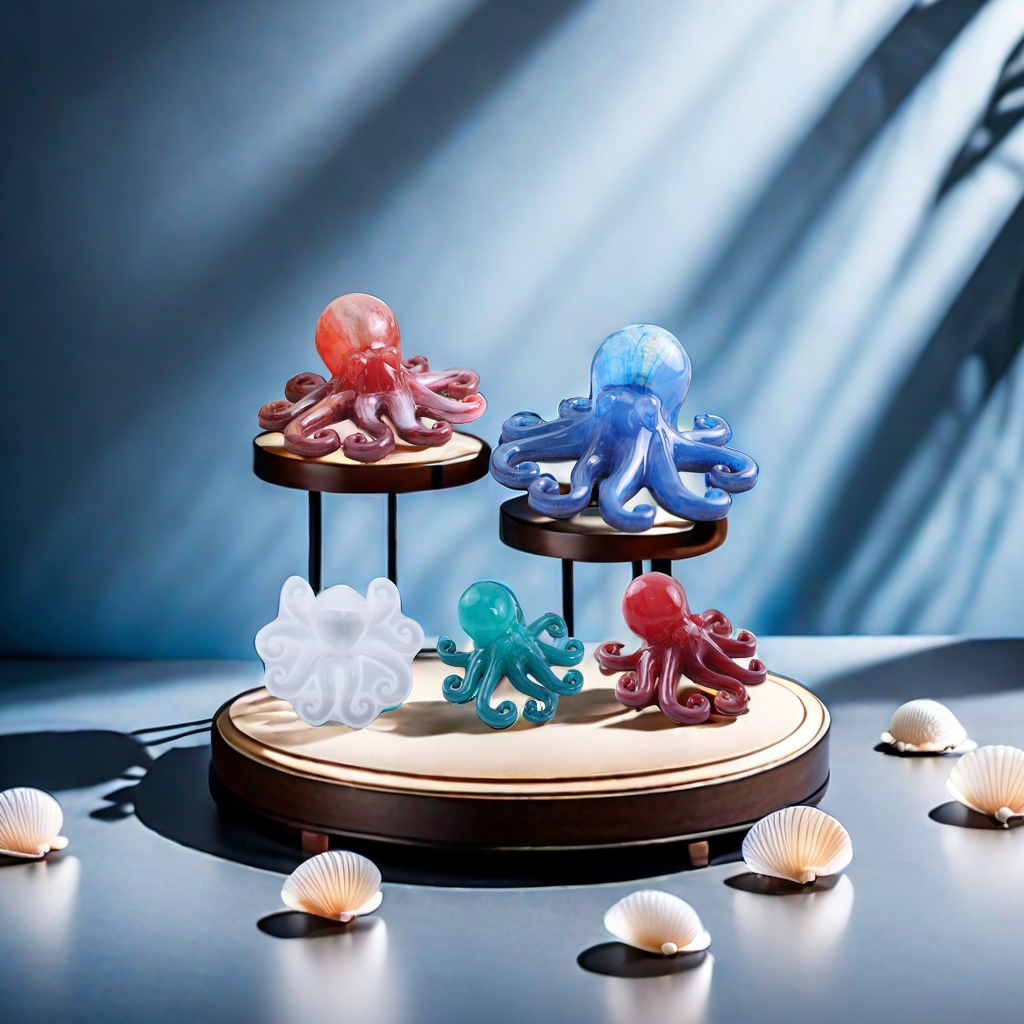 DIY Crystal drop glue crafts Marine Octopus Octopus Mirror silicone mold epoxy decorative creative hand-made material pack