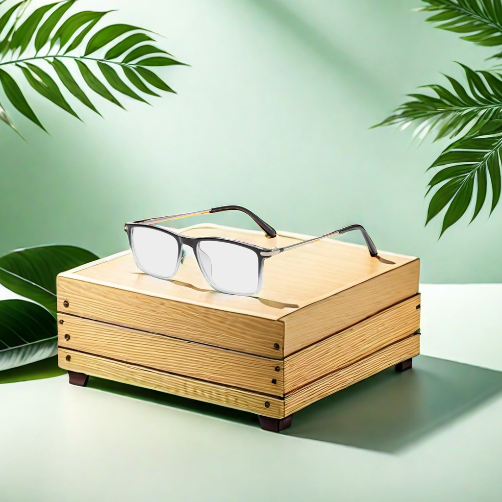 TR90 retro large-frame square glasses frame 81378, metal spring with myopia glasses frame, lightweight and comfortable glasses frame Specification image