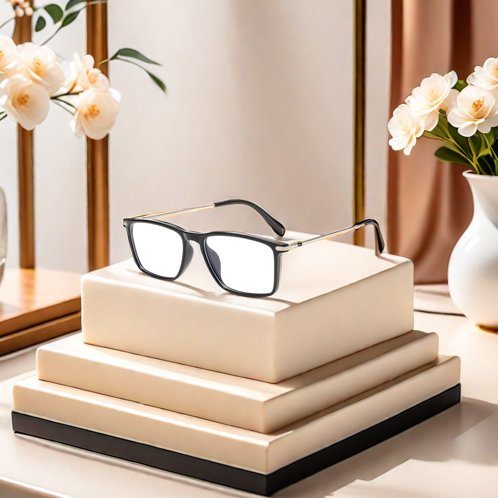 TR90 retro large-frame square glasses frame 81378, metal spring with myopia glasses frame, lightweight and comfortable glasses frame Item Picture