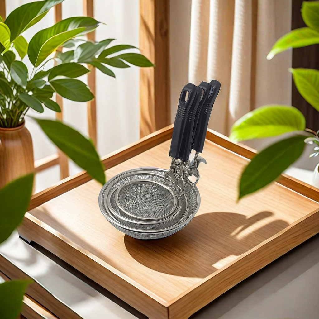 Stainless Steel Strainer Slotted Spoon Strainer Scooping Spoon Cooking Noodles Skimming Pot With Hot Basket Powder Fence Pot With High Quality Kitchen Essential Tools Item Picture