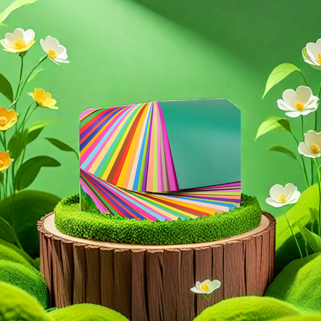 绿熊纸业原浆4k卡纸 200g彩色厚硬儿童手工DIY绘画纸 1236款创意手工材料