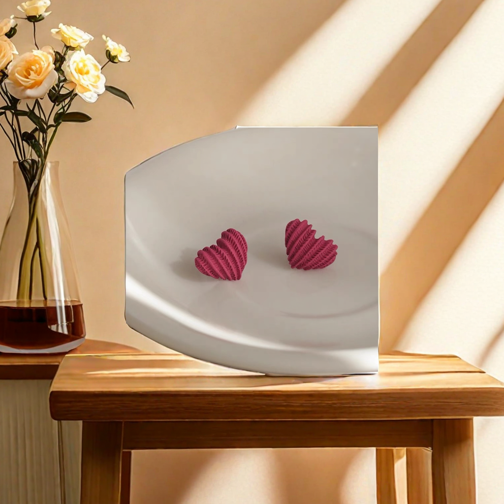 爱心设计韩风流行个性耳钉 简约时尚女士耳饰品精致耳环