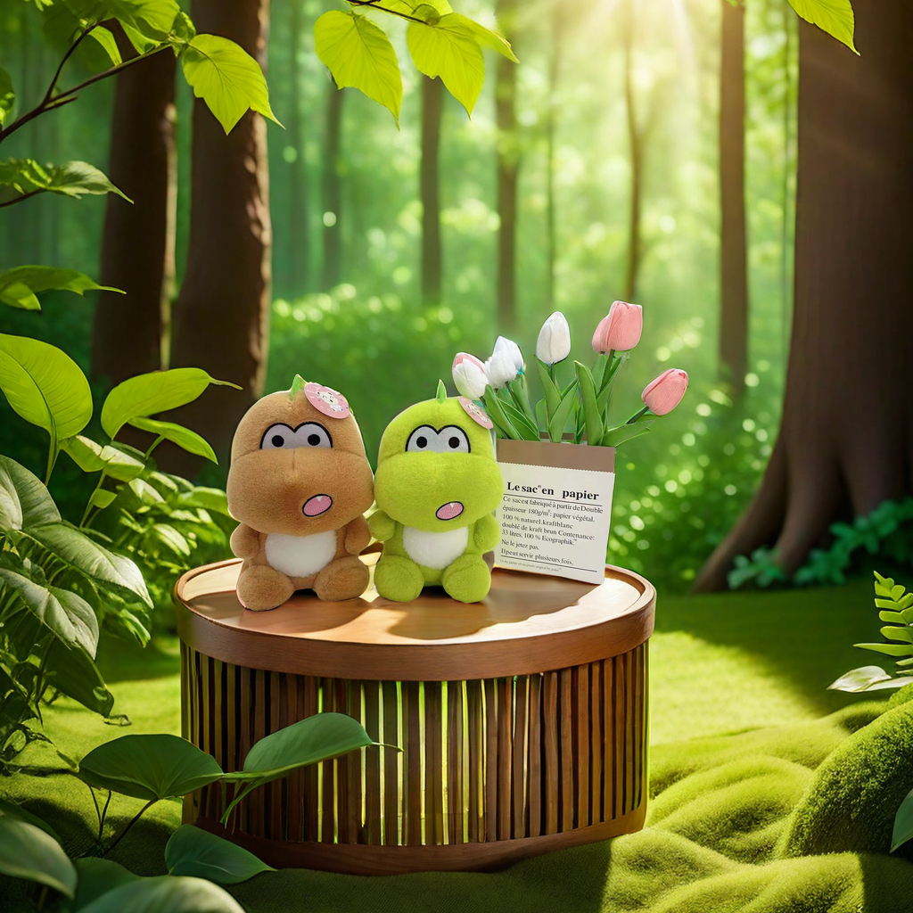 Children's toys, claw machine dolls, animal plush dolls, toy gifts, safe, non-toxic, skin-friendly material, soft and cute design, cute little dinosaurs Specification image