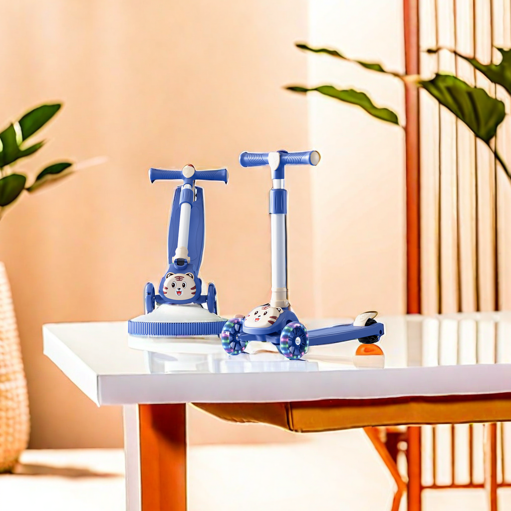 Cartoon version children's three-in-one scooter, two-in-one functional, safe, stable and durable scooter, specially designed for children to experience the fun of sliding details Picture