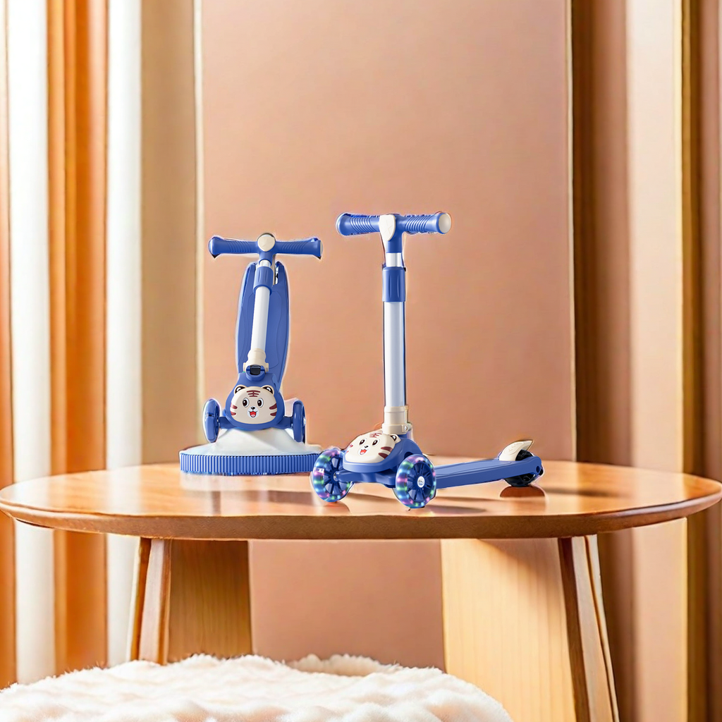 Cartoon version children's three-in-one scooter, two-in-one functional, safe, stable and durable scooter, specially designed for children to experience the fun of sliding Specification image