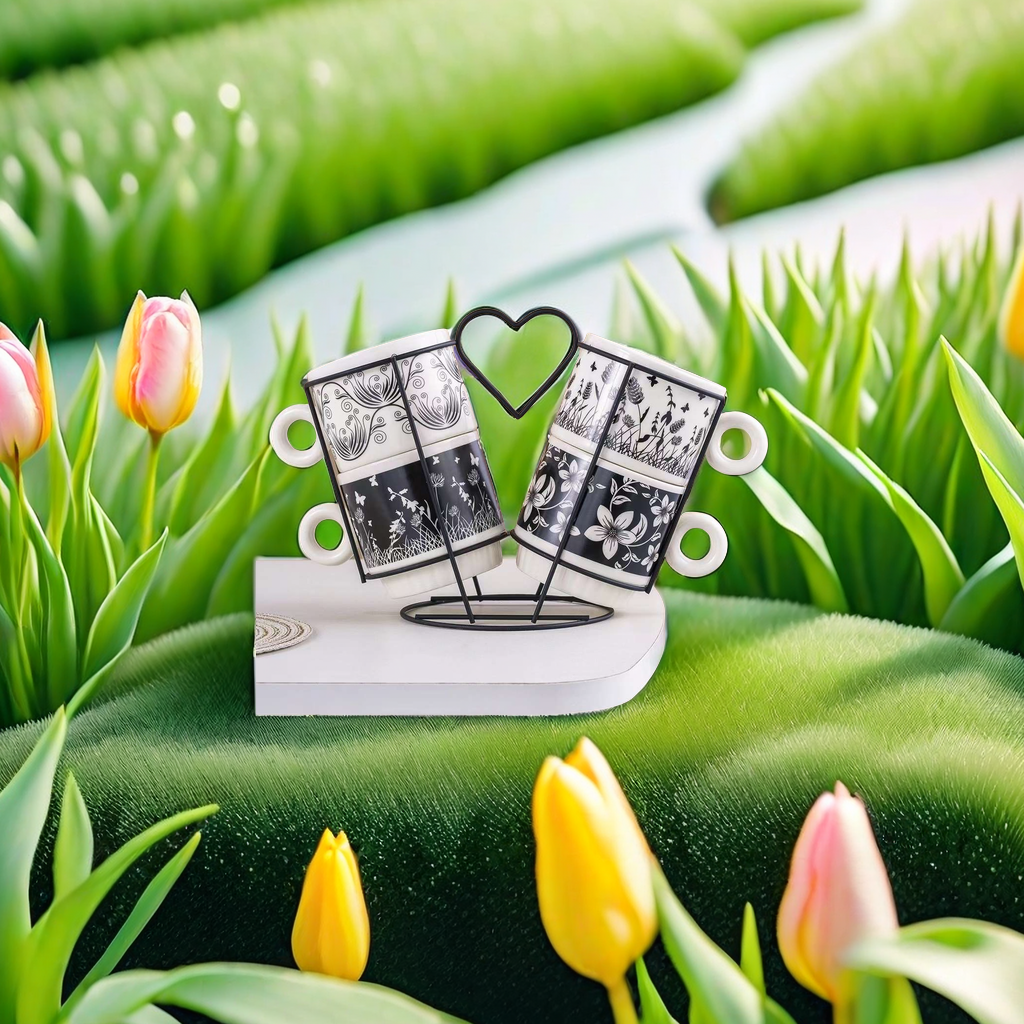 2311 Ceramic Cup Set: Mugs, embossed cups, American retro ceramic cups, coffee cups, tea cups, water cups, home and office cups