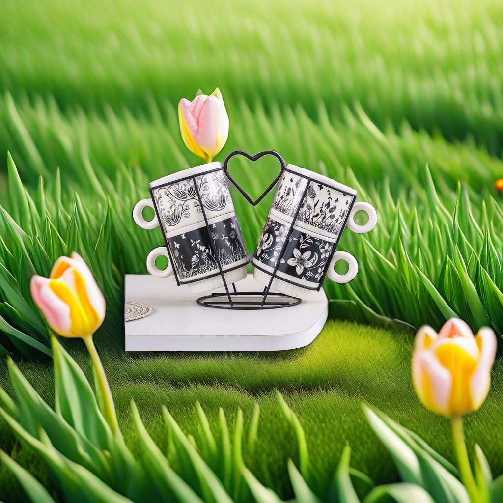 2311 Ceramic Cup Set: Mugs, embossed cups, American retro ceramic cups, coffee cups, tea cups, water cups, home and office cups details Picture