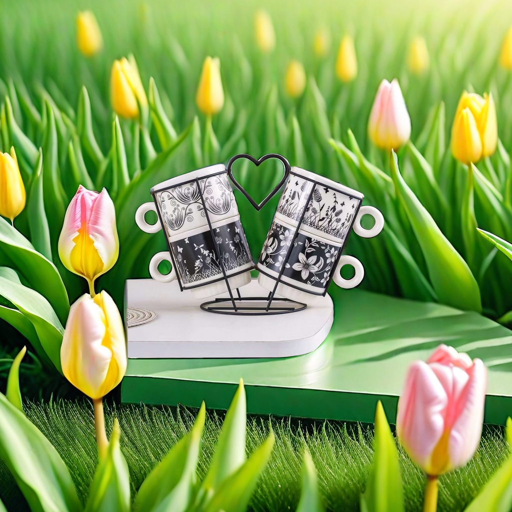 2311 Ceramic Cup Set: Mugs, embossed cups, American retro ceramic cups, coffee cups, tea cups, water cups, home and office cups Specification image