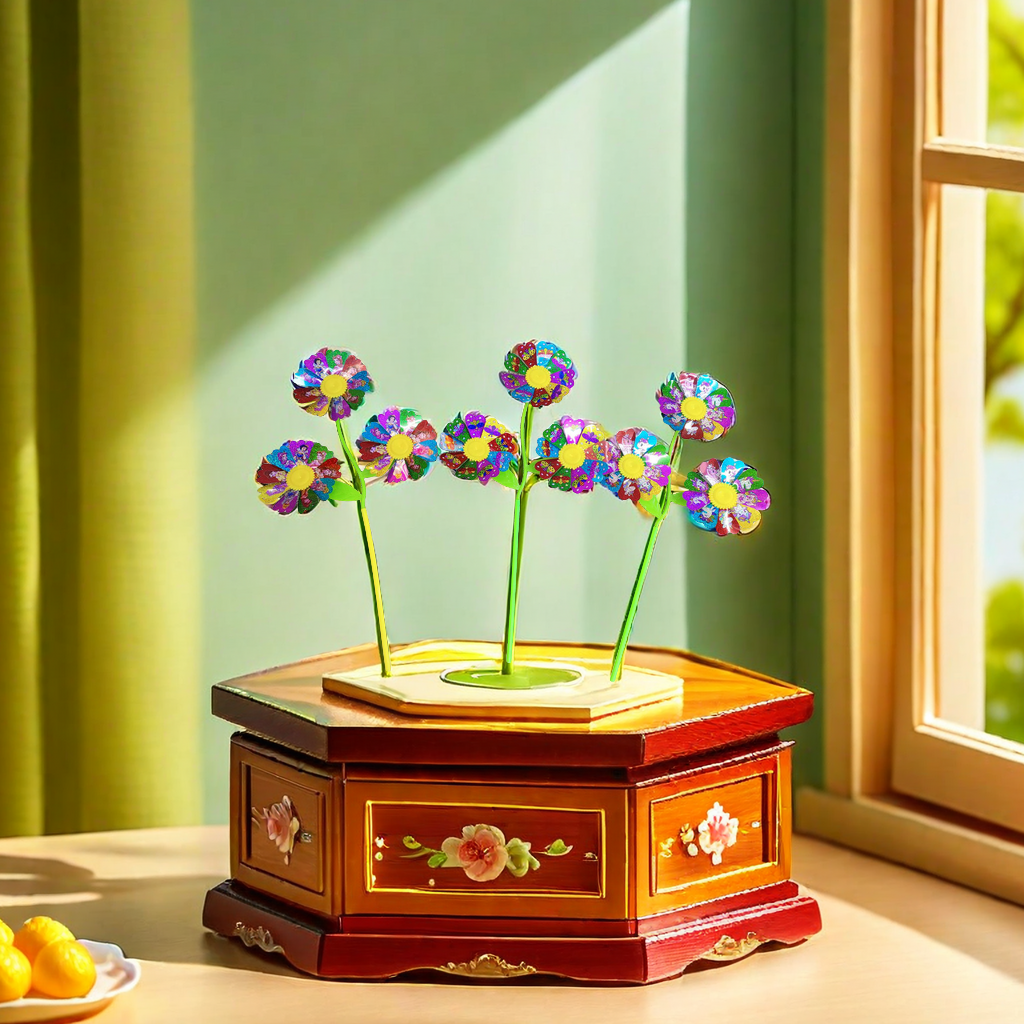 Wooden-handled windmills, small windmills, windmill stools, windmill toys, rotating windmills, children's outdoor game decorations for the New Year detail image 3