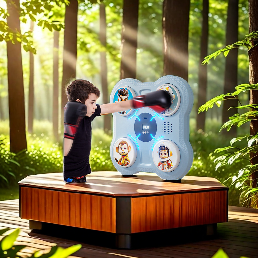 儿童智能音乐拳击机 家用墙靶练拳散打反应训练沙包 玩具解压沙袋拳击靶