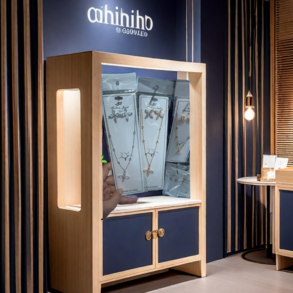 小叶子设计女孩专享首饰品 精致可爱耳环项链手链全套潮流饰品