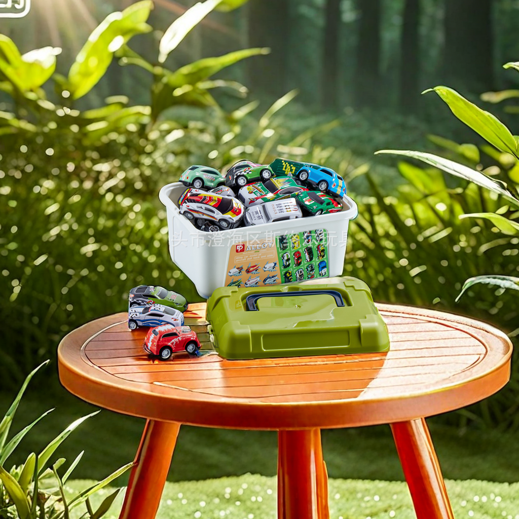 Blind box storage, Huili car, children's toys, alloy airplane model, mini car, metal tin car, bucket storage wholesale, other categories, endless childlike fun details Picture